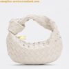 Replica Bottega Veneta BV Jodie Mini Bag In White Intrecciato Patent Leather 2