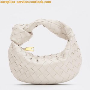 Replica Bottega Veneta BV Jodie Mini Bag In White Intrecciato Lambskin