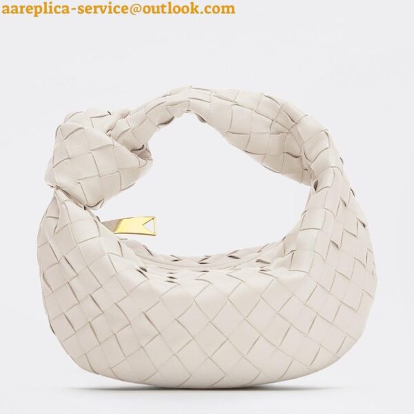 Replica Bottega Veneta BV Jodie Mini Bag In White Intrecciato Lambskin 3