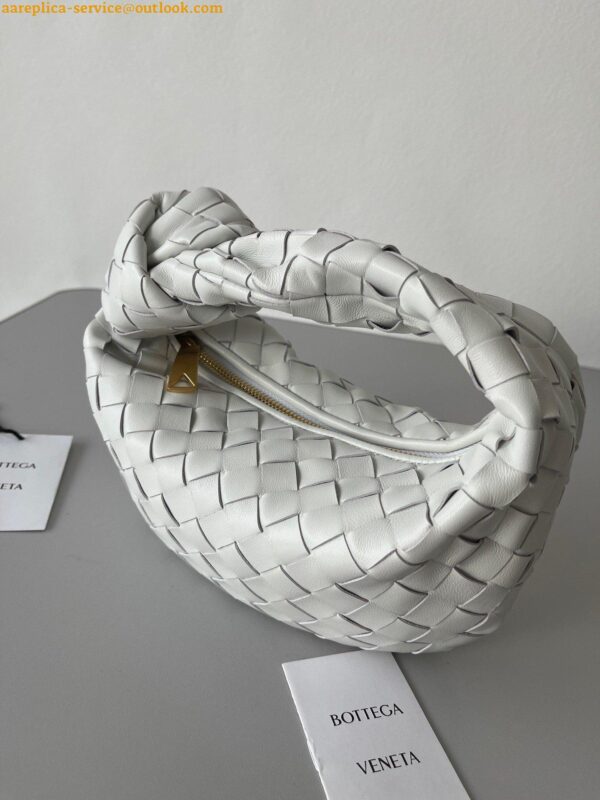 Replica Bottega Veneta BV Jodie Mini Bag In White Intrecciato Lambskin 8