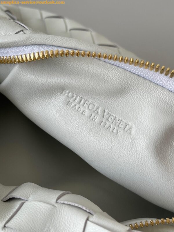 Replica Bottega Veneta BV Jodie Mini Bag In White Intrecciato Lambskin 13