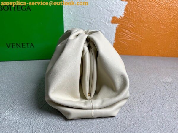 Replica Bottega Veneta Large Pouch Clutch Bag In White Calfskin 3