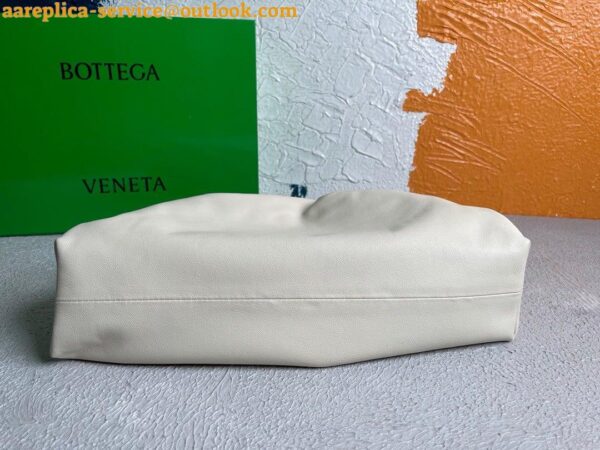 Replica Bottega Veneta Large Pouch Clutch Bag In White Calfskin 4