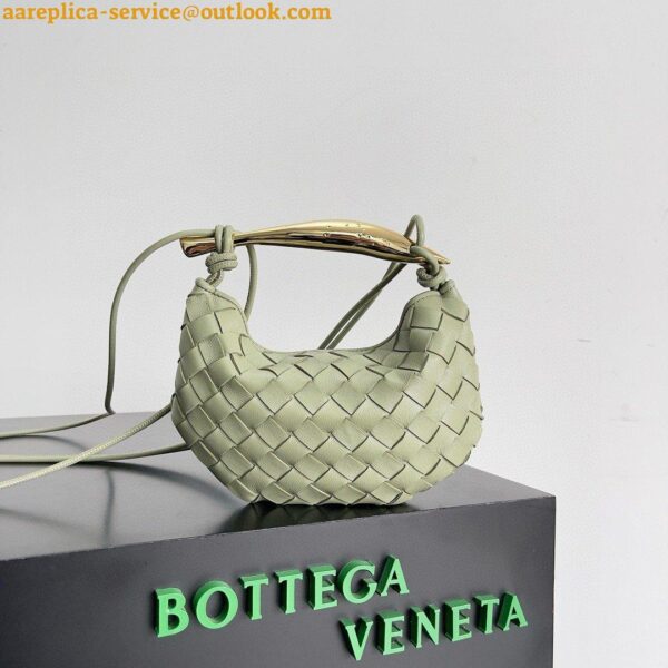 Replica Bottega Veneta Sardine Mini Bag in Travertine Intrecciato Lambskin 5