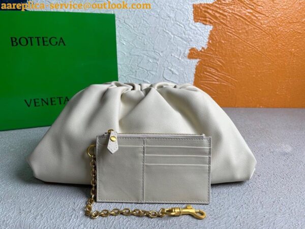 Replica Bottega Veneta Large Pouch Clutch Bag In White Calfskin 6