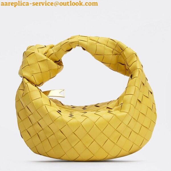 Replica Bottega Veneta BV Jodie Mini Bag In Yellow Intrecciato Lambskin 3