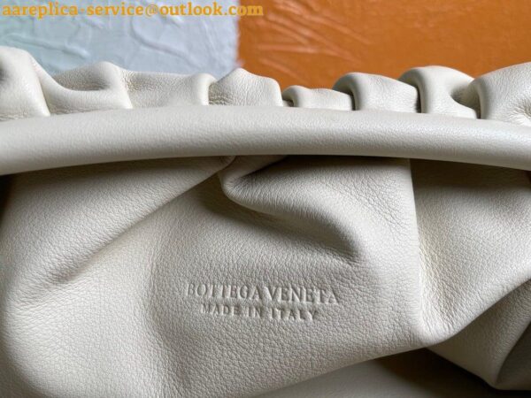 Replica Bottega Veneta Large Pouch Clutch Bag In White Calfskin 8