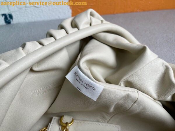 Replica Bottega Veneta Large Pouch Clutch Bag In White Calfskin 9