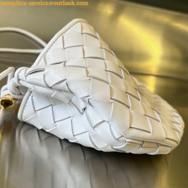 Replica Bottega Veneta Sardine Mini Bag In White Intrecciato Lambskin 8