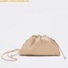 Replica Bottega Veneta Mini Pouch with Strap in Almond Intrecciato Lambskin 2