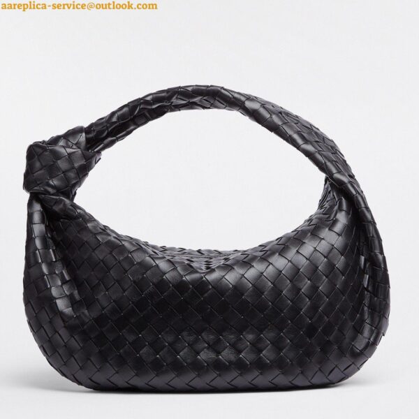 Replica Bottega Veneta BV Jodie Small Bag In Black Intrecciato Lambskin 3