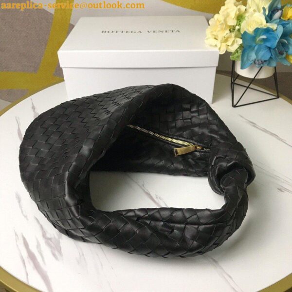 Replica Bottega Veneta BV Jodie Small Bag In Black Intrecciato Lambskin 4