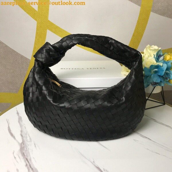 Replica Bottega Veneta BV Jodie Small Bag In Black Intrecciato Lambskin 5