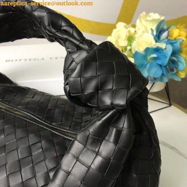 Replica Bottega Veneta BV Jodie Small Bag In Black Intrecciato Lambskin 8