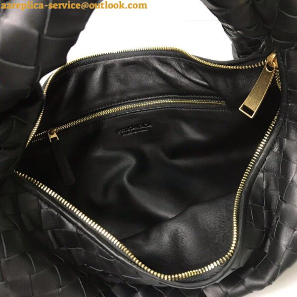 Replica Bottega Veneta BV Jodie Small Bag In Black Intrecciato Lambskin 9