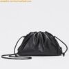 Replica Bottega Veneta Mini Pouch with Strap in Black Intrecciato Lambskin 2