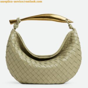 Replica Bottega Veneta Sardine Small Bag In Travertine Intrecciato Lambskin 2