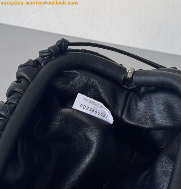 Replica Bottega Veneta Mini Pouch with Strap in Black Intrecciato Lambskin 7