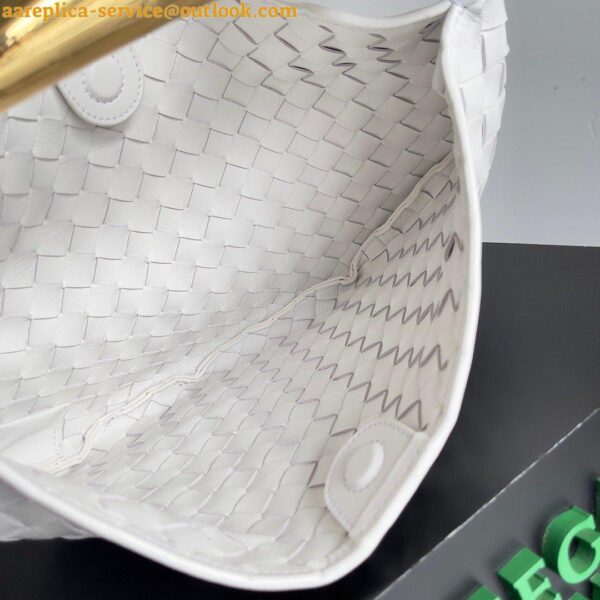 Replica Bottega Veneta Sardine Small Bag In White Intrecciato Lambskin 11