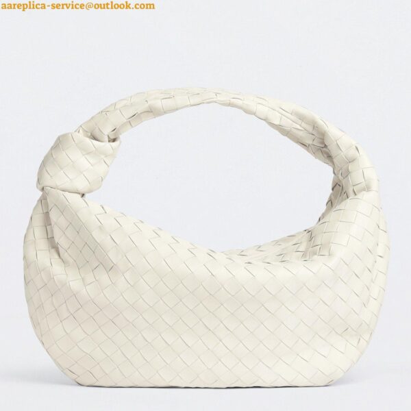 Replica Bottega Veneta BV Jodie Small Bag In White Intrecciato Lambskin 7