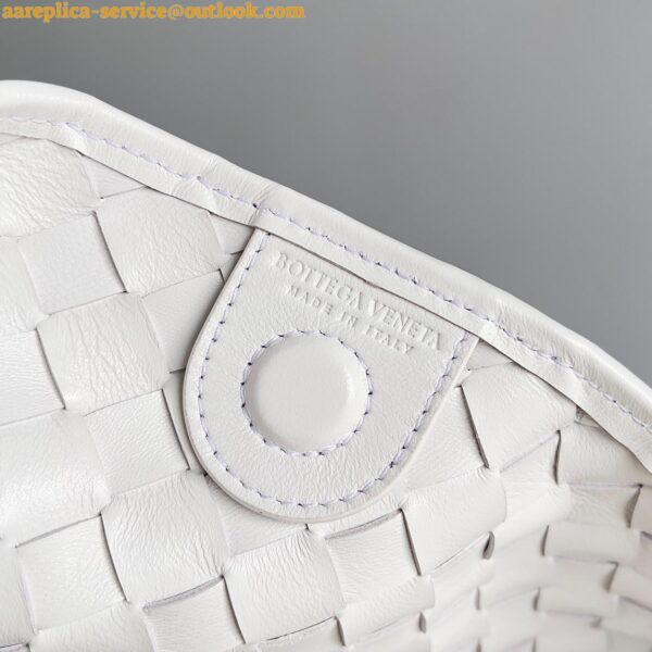 Replica Bottega Veneta Sardine Small Bag In White Intrecciato Lambskin 11