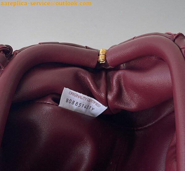 Replica Bottega Veneta Mini Pouch with Strap in Bordeaux Intrecciato Lambskin 11