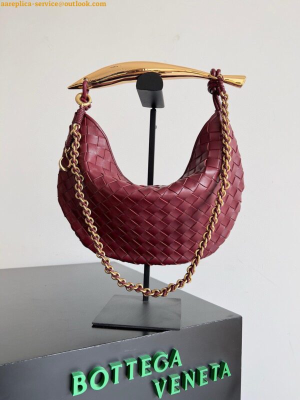 Replica Bottega Veneta Sardine Small Bag with Chain in Barolo Lambskin 10