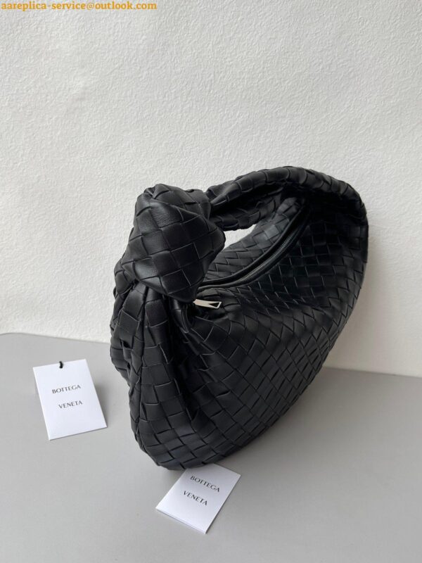 Replica Bottega Veneta BV Jodie Teen Bag In Black Intrecciato Lambskin 6