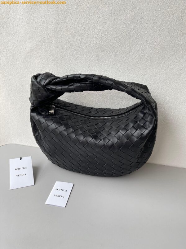 Replica Bottega Veneta BV Jodie Teen Bag In Black Intrecciato Lambskin 7