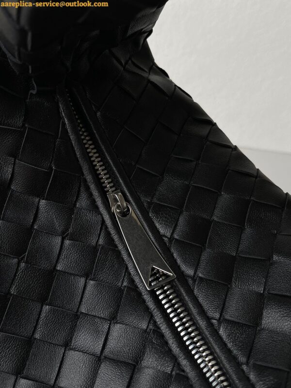 Replica Bottega Veneta BV Jodie Teen Bag In Black Intrecciato Lambskin 10