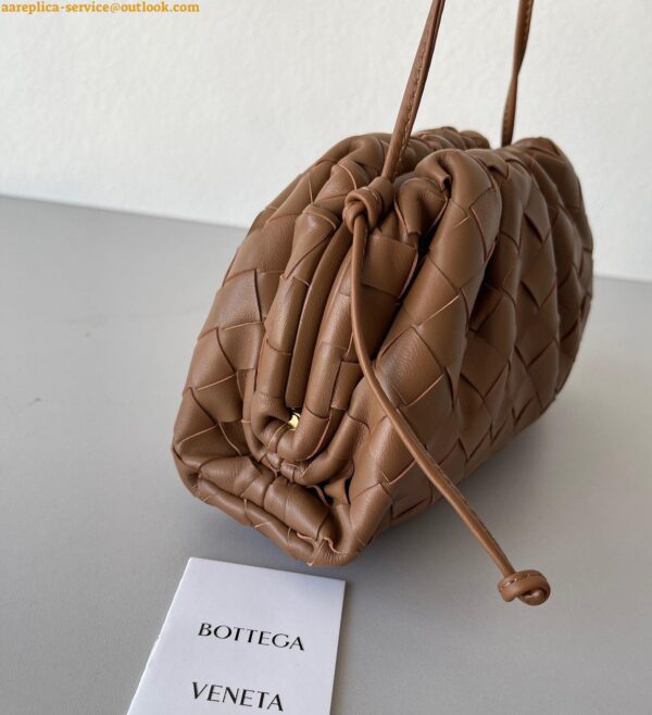 Replica Bottega Veneta Mini Pouch with Strap in Caramel Intrecciato Lambskin 7