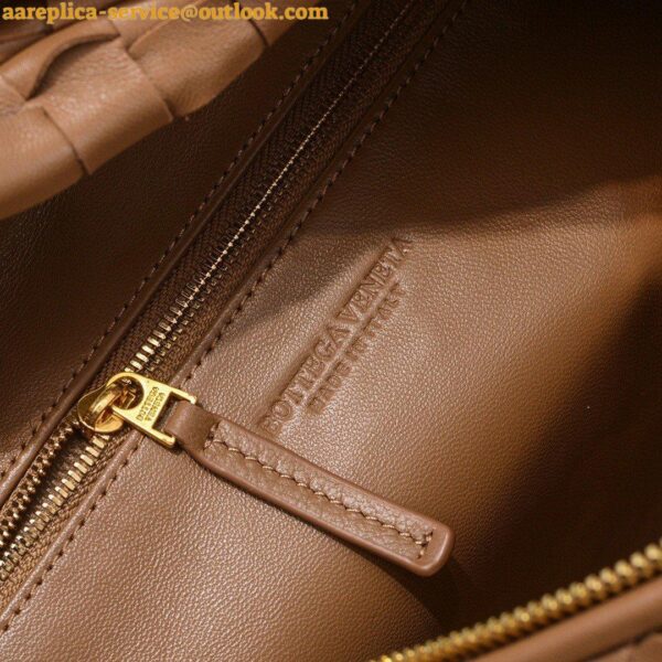 Replica Bottega Veneta BV Jodie Teen Bag In Caramel Intrecciato Lambskin 13