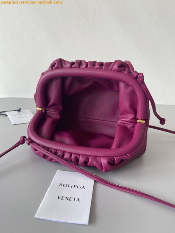 Replica Bottega Veneta Mini Pouch with Strap in Cinnabar Calfskin 12