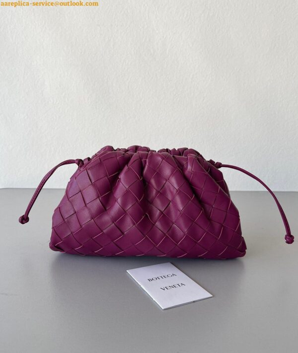 Replica Bottega Veneta Mini Pouch with Strap in Cinnabar Intrecciato Lambskin 6