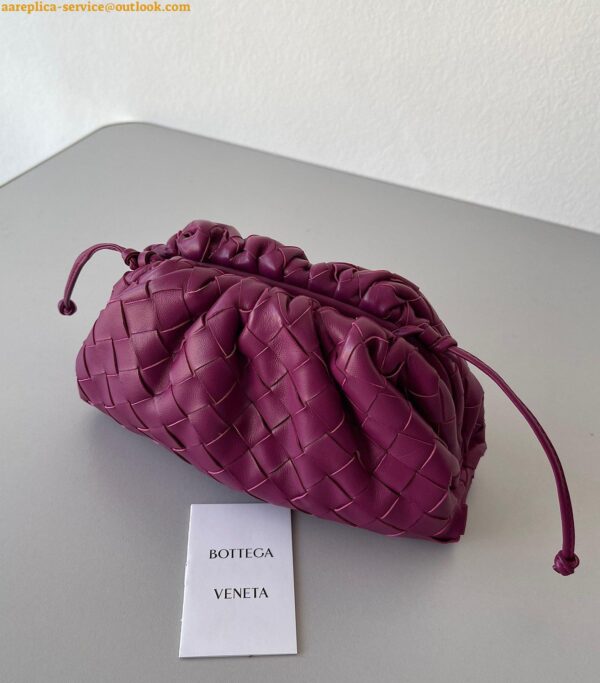 Replica Bottega Veneta Mini Pouch with Strap in Cinnabar Intrecciato Lambskin 7