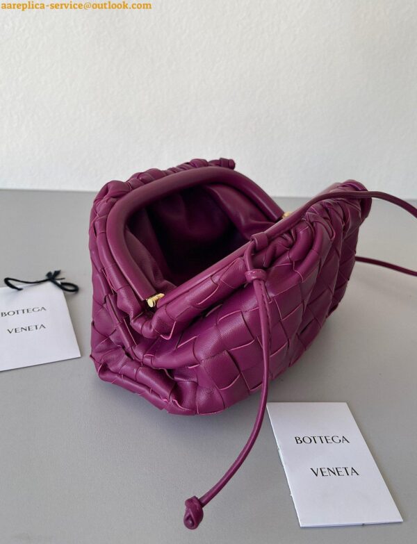 Replica Bottega Veneta Mini Pouch with Strap in Cinnabar Intrecciato Lambskin 8