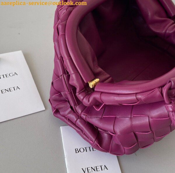 Replica Bottega Veneta Mini Pouch with Strap in Cinnabar Intrecciato Lambskin 9