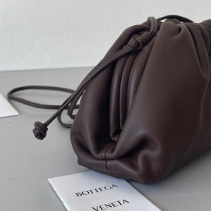 Replica Bottega Veneta Mini Pouch with Strap in Grape Calfskin 2