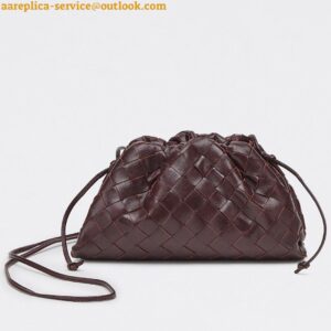 Replica Bottega Veneta Mini Pouch with Strap in Grape Intrecciato Lambskin