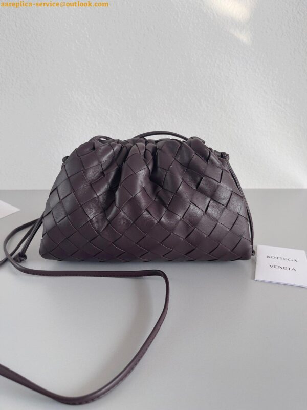 Replica Bottega Veneta Mini Pouch with Strap in Grape Intrecciato Lambskin 5