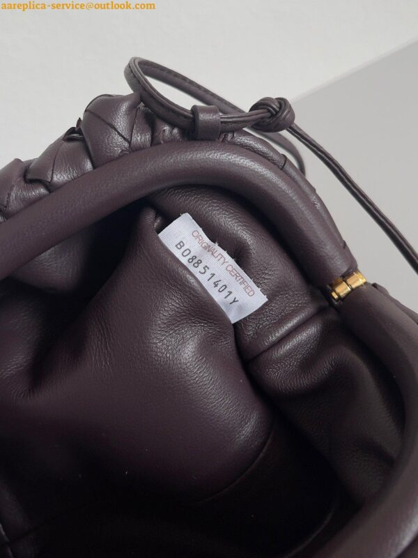 Replica Bottega Veneta Mini Pouch with Strap in Grape Intrecciato Lambskin 9