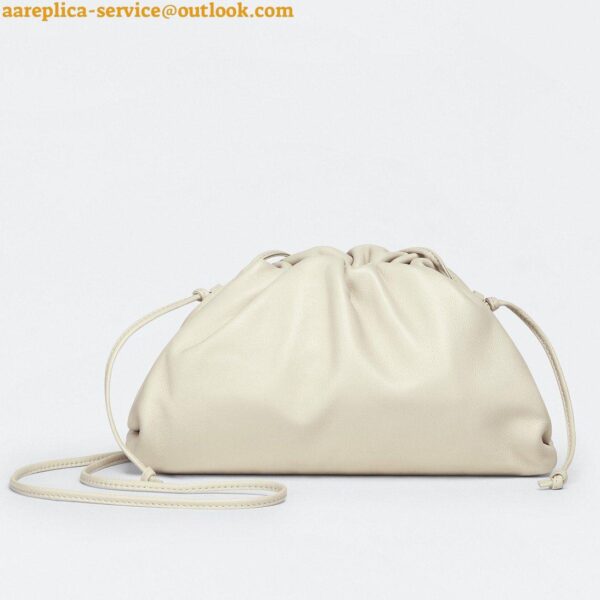 Replica Bottega Veneta Mini Pouch with Strap in Ivory Calfskin 4