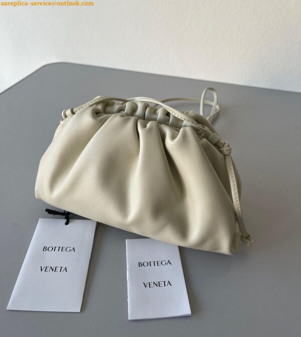 Replica Bottega Veneta Mini Pouch with Strap in Ivory Calfskin 5