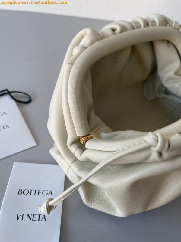 Replica Bottega Veneta Mini Pouch with Strap in Ivory Calfskin 7