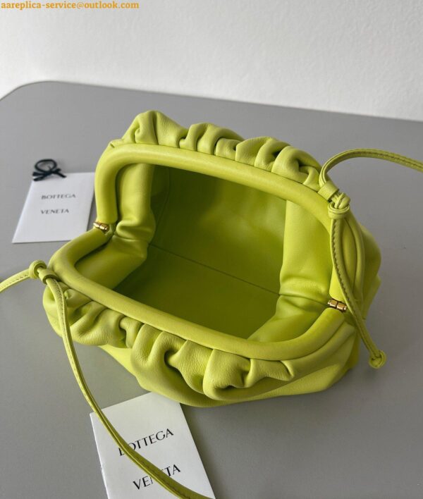 Replica Bottega Veneta Mini Pouch with Strap in Kiwi Calfskin 12