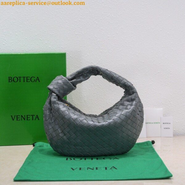 Replica Bottega Veneta BV Jodie Teen Bag In Thunder Intrecciato Lambskin 7