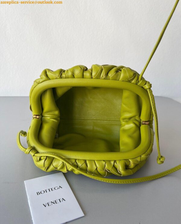 Replica Bottega Veneta Mini Pouch with Strap in Kiwi Intrecciato Lambskin 7