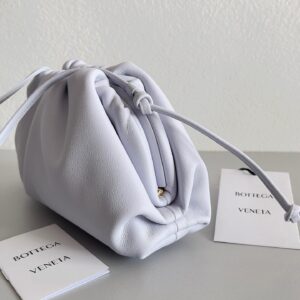 Replica Bottega Veneta Mini Pouch with Strap in Mirth Washed Calfskin 2