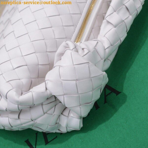 Replica Bottega Veneta BV Jodie Teen Bag In White Intrecciato Lambskin 5