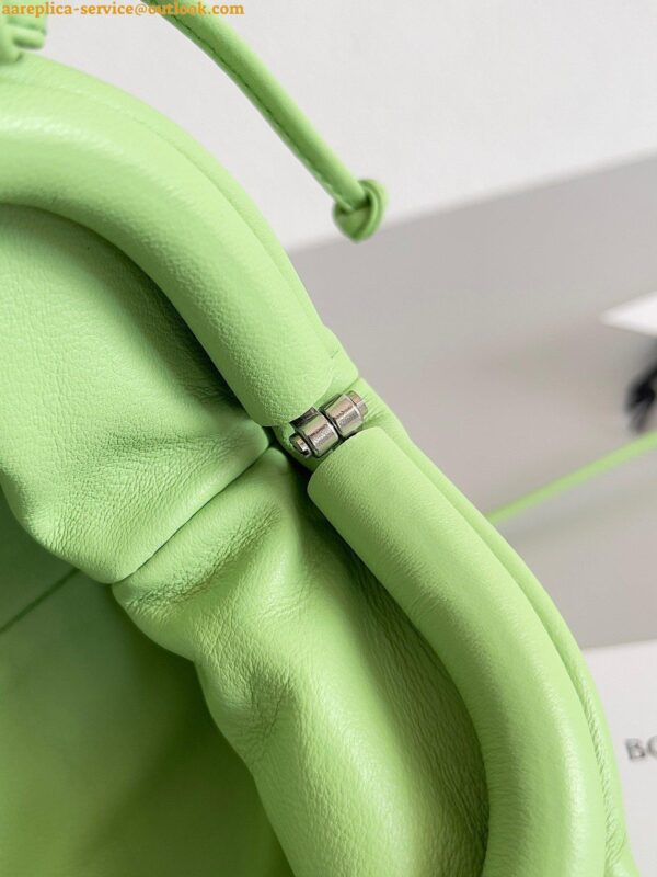 Replica Bottega Veneta Mini Pouch with Strap in Pistachio Calfskin 10